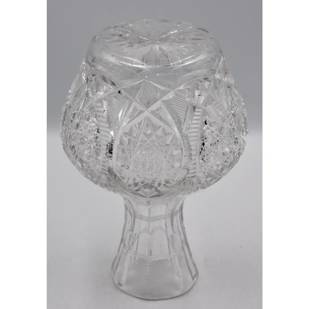 American Brilliant Cut Glass Crystal Carafe Decanter Vase